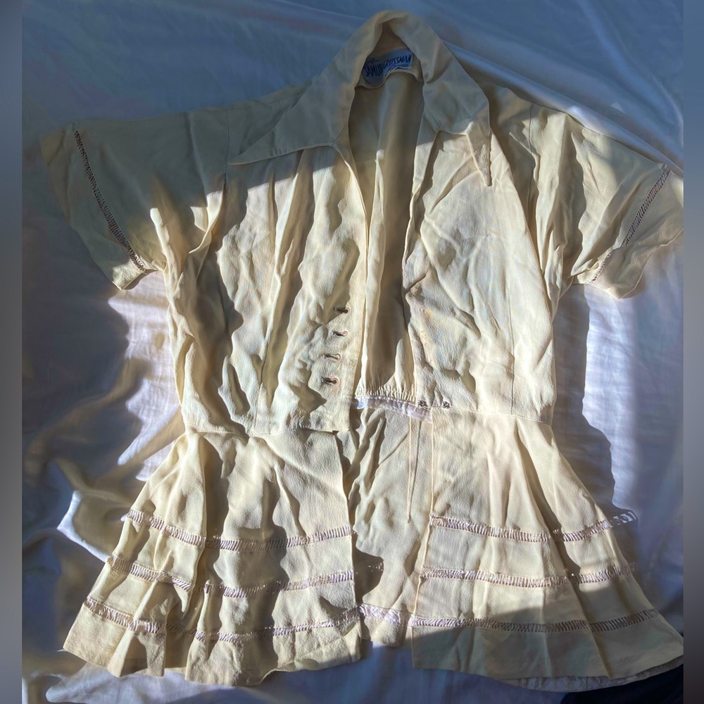 COPY - Vintage Cream Samuel Grossman Blouse
